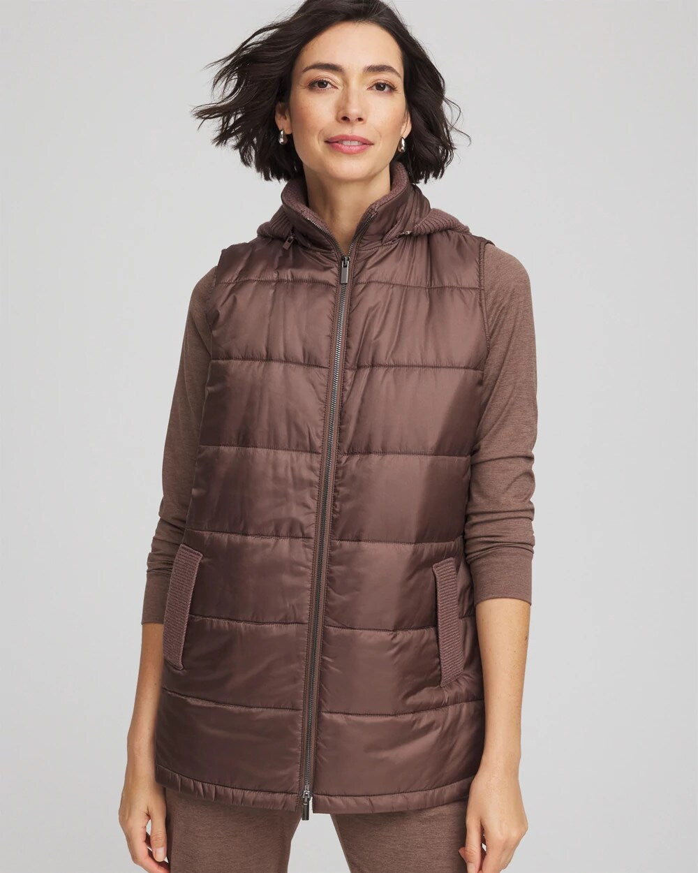 Chico's Zenergy® Quilted Hooded Vest