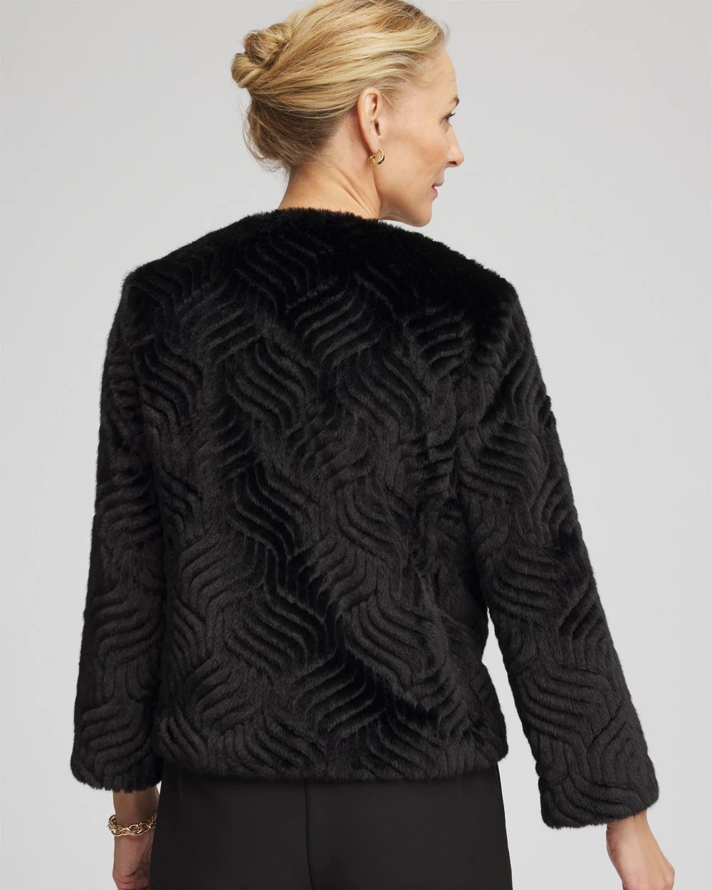 Chico's Pattern Fur Jacket