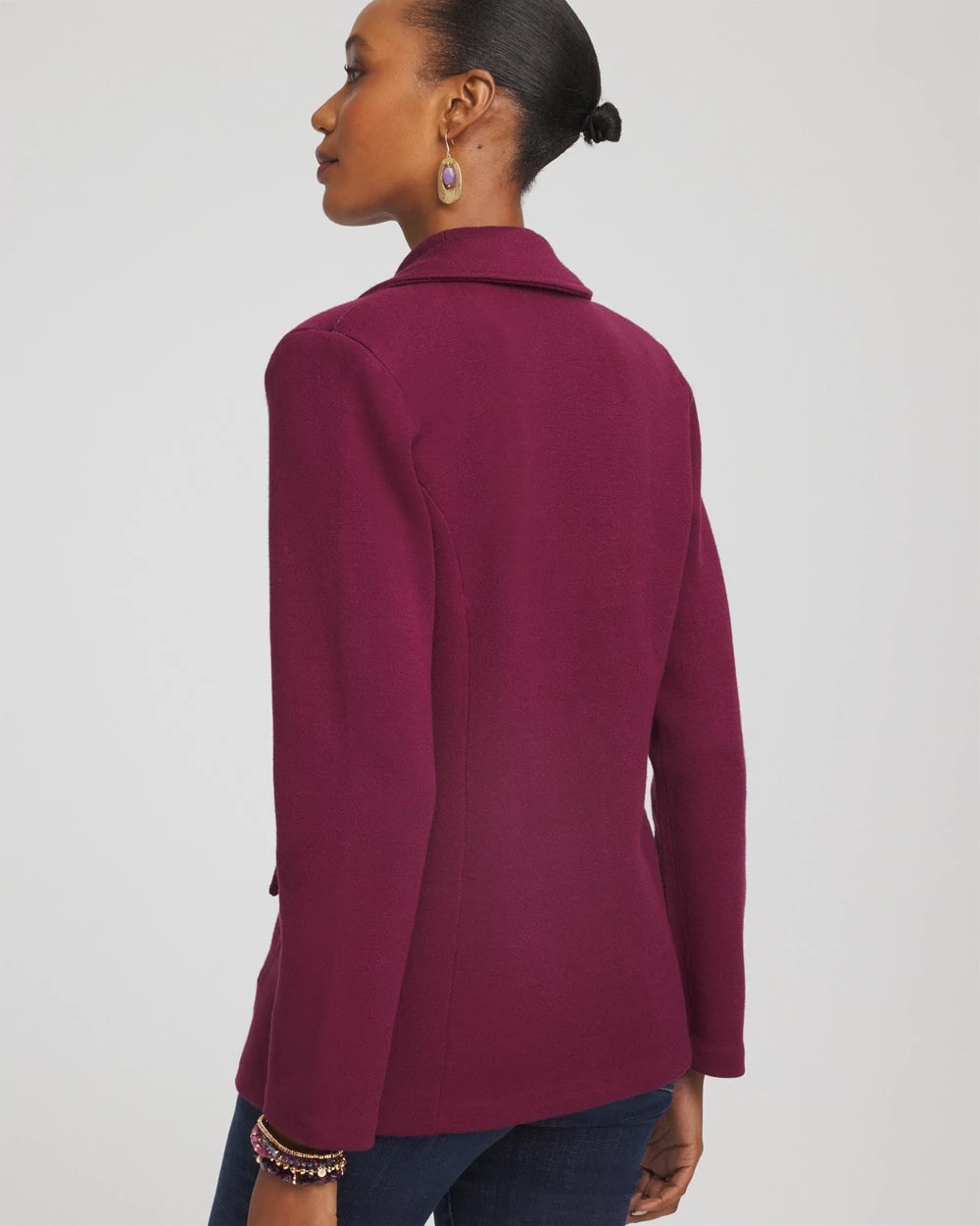Chico's Single-Breasted Sweater Blazer