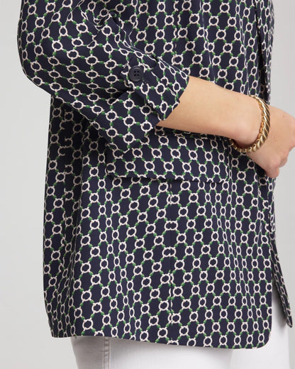 Chico's Printed Soft Crepe Blazer