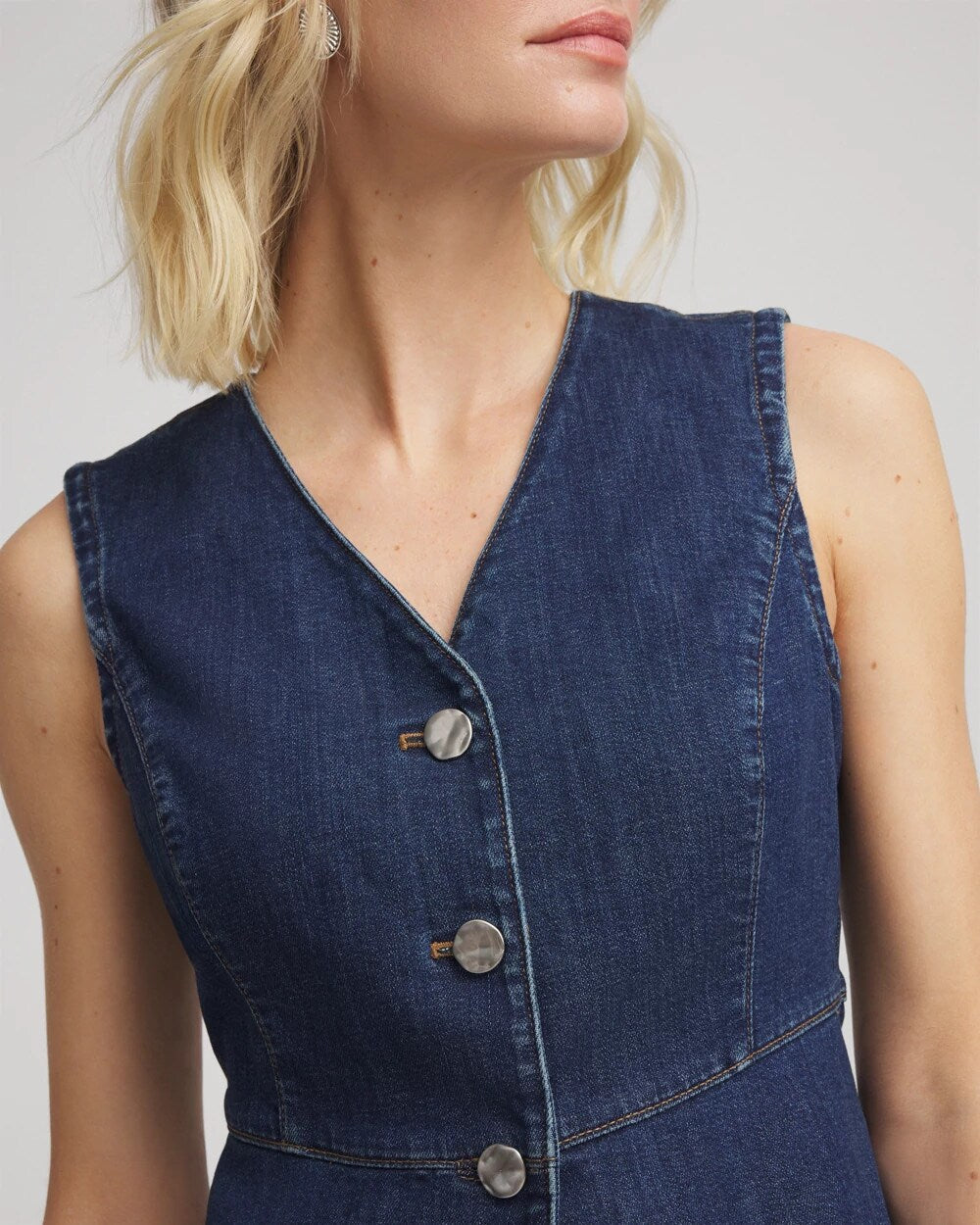 Chico's Sleeveless Denim Vest