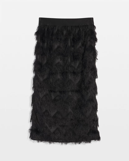 Chico's Chevron Fringe Party Skirt