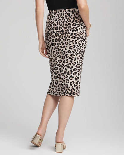 Chico's Travelers™ No Tummy Animal-Print Pencil Skirt