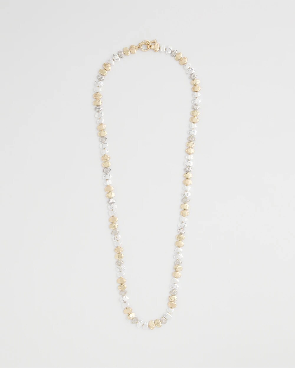 Chico's Mixed Metal Long Single Strand Necklace