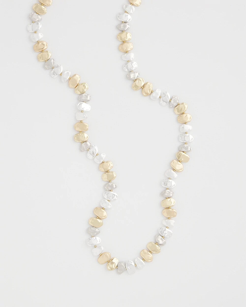 Chico's Mixed Metal Long Single Strand Necklace