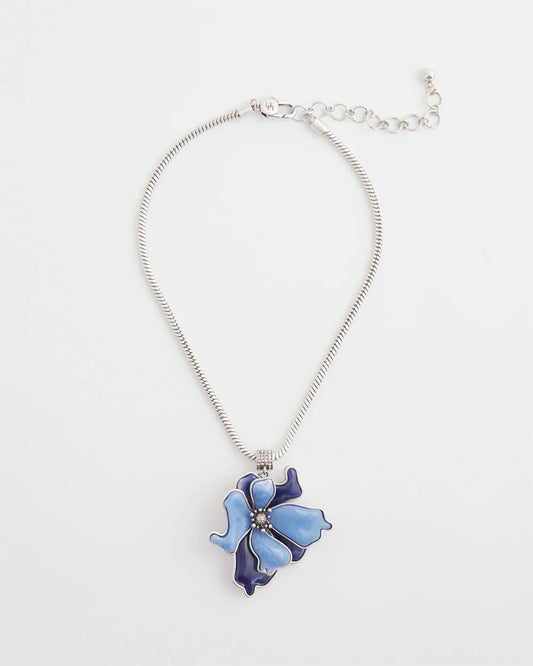 Chico's Blue Flower Pendant