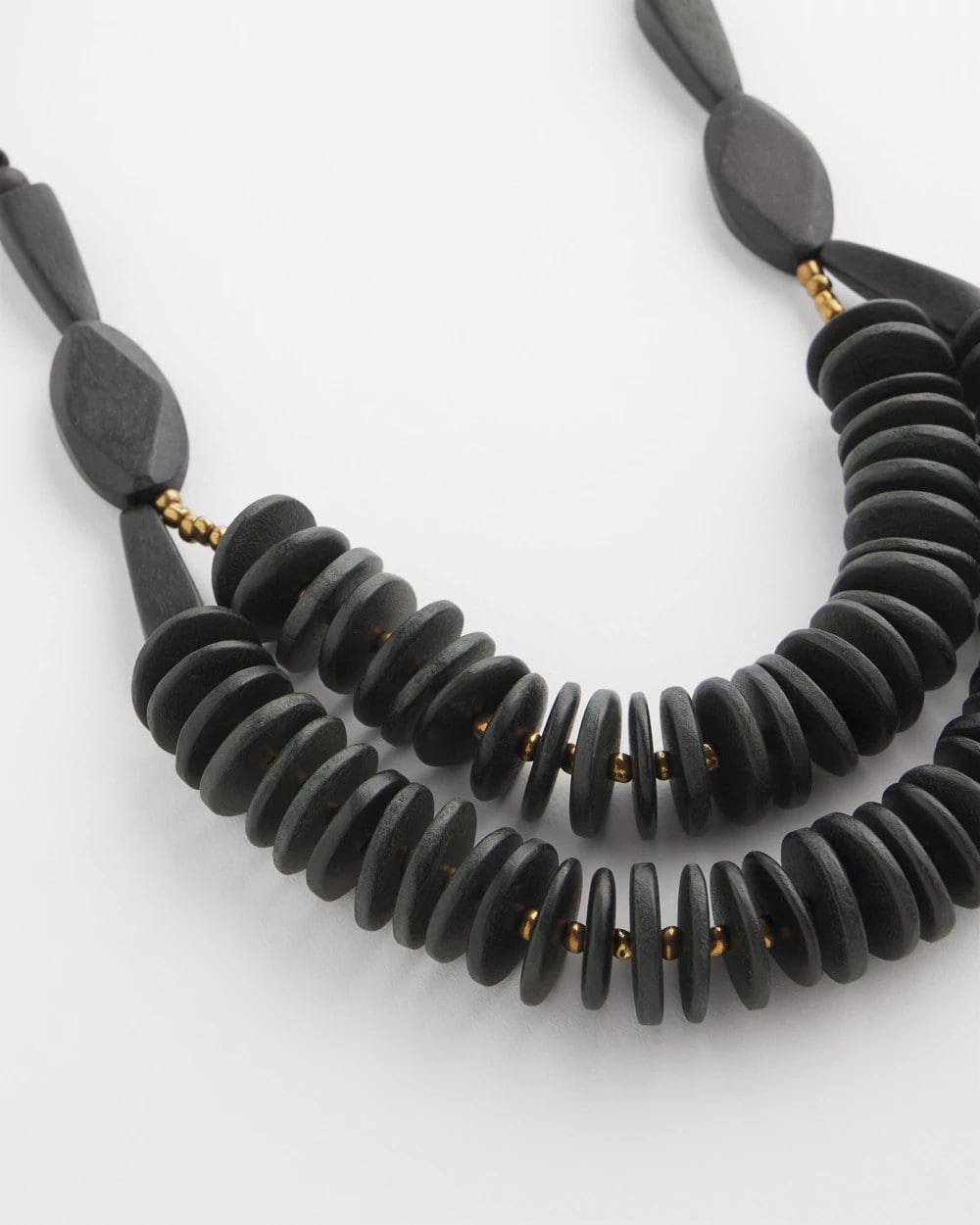 Chico's SYLCA® x Chico's Black Disk Bead Statement Necklace