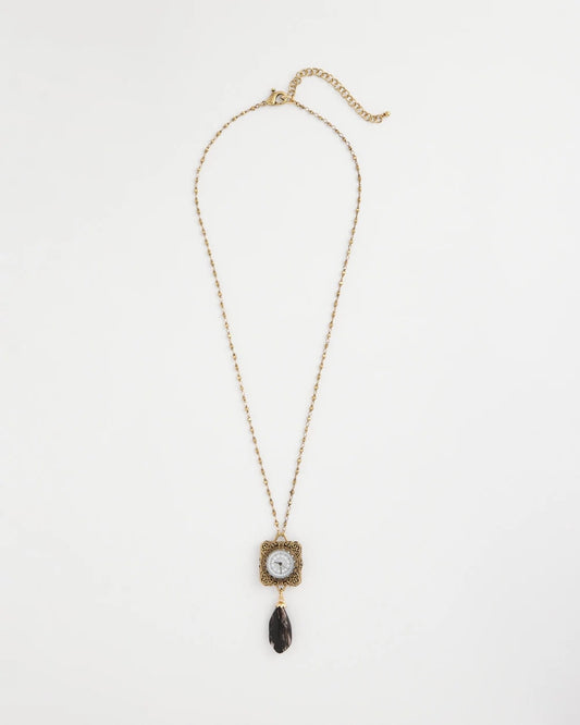 Chico's Clock Pendant Necklace