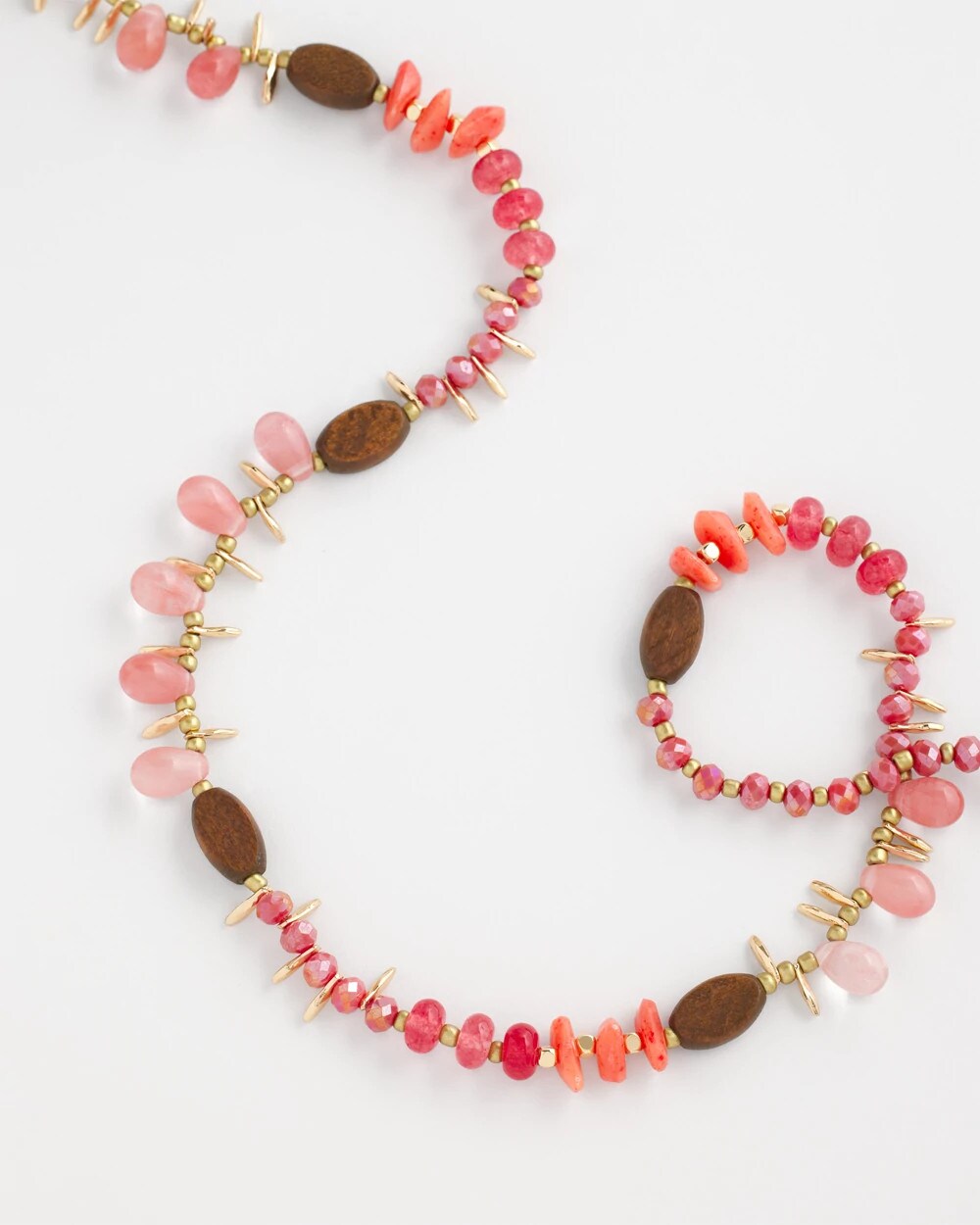 Chico's Beaded Single Strand Necklace