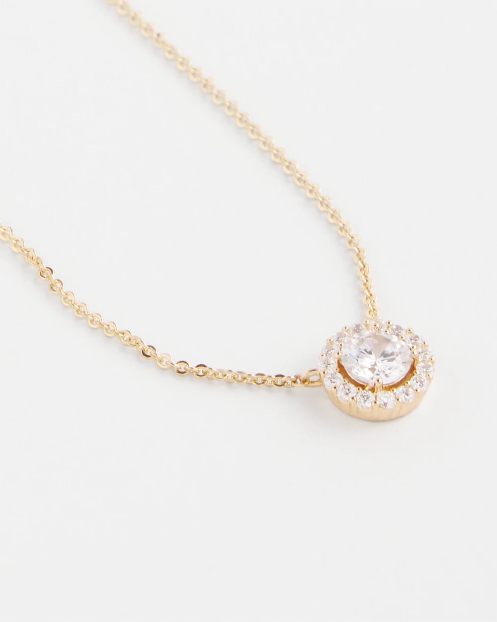 Chico's Gold Tone Drop Stone Necklace