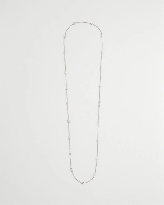 Chico's Fine Crystal Long Chain Necklace