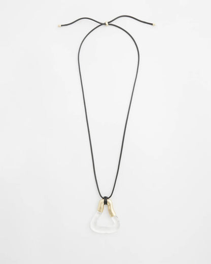 Chico's Adjustable Lucite Pendant Necklace