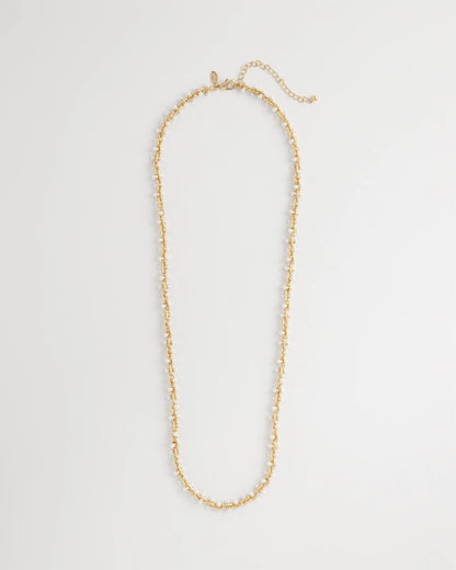 Chico's Faux Pearl Single-Strand Link Chain Necklace
