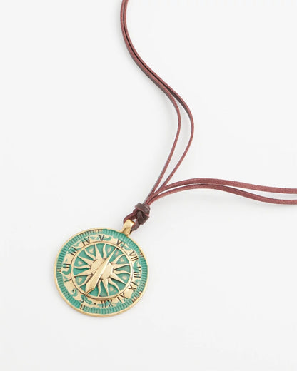 Chico's Sundial Medallion Pendant