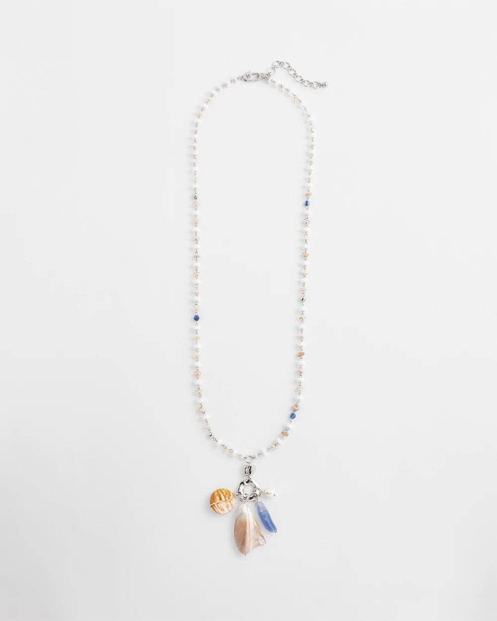 Chico's Seashell Beaded Pendant Necklace