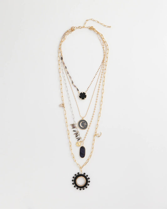 Chico's Convertible Layered Tourmaline Necklace