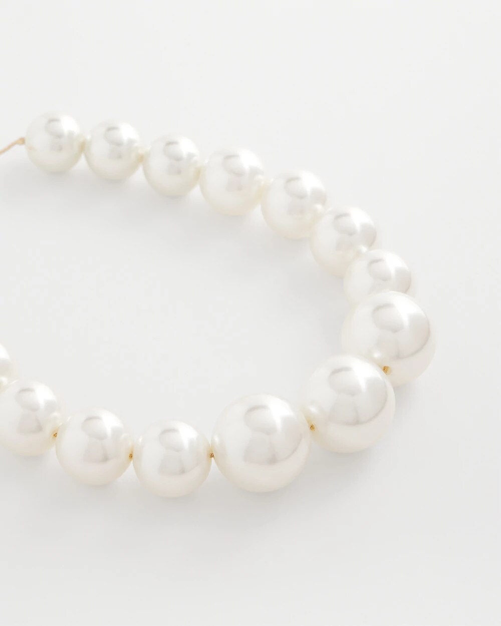 Chico's Large Pearl Collar Necklace