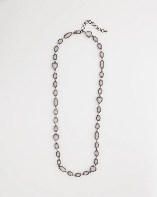 Chico's Frosted Quartz Single Strand Necklace