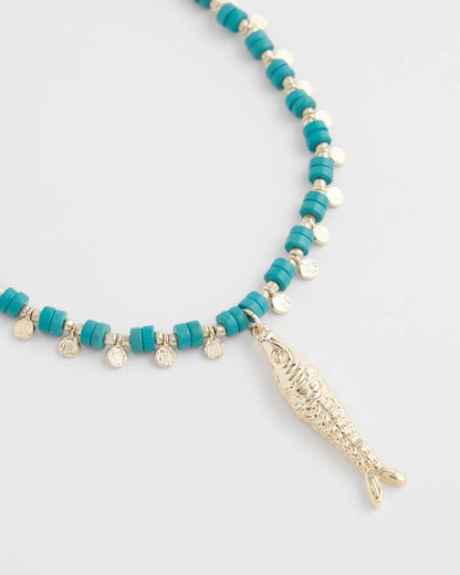 Chico's Turquoise Bead Necklace