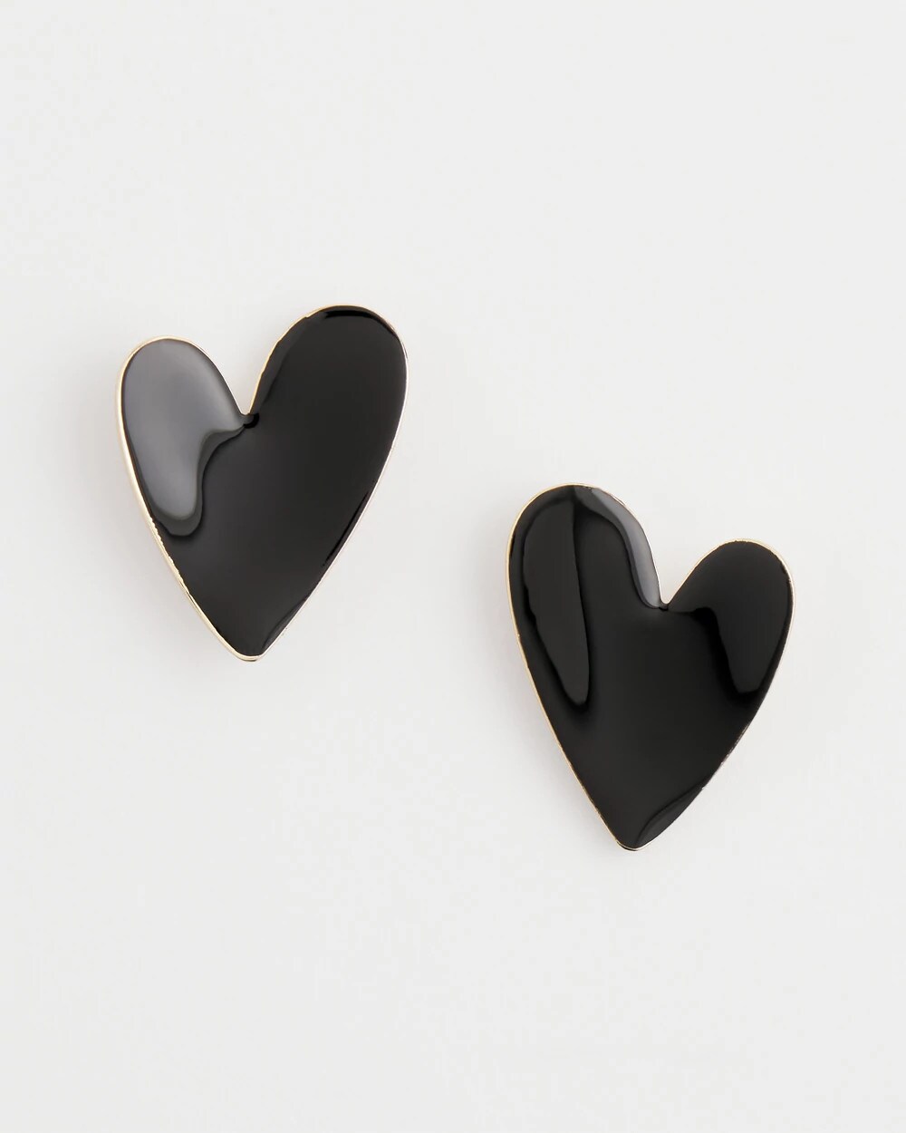 Chico's Black Heart Earrings