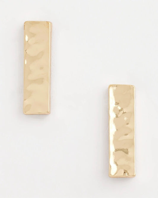 Chico's Ash Gold Collection Square Drop Earrings