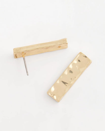 Chico's Ash Gold Collection Square Drop Earrings