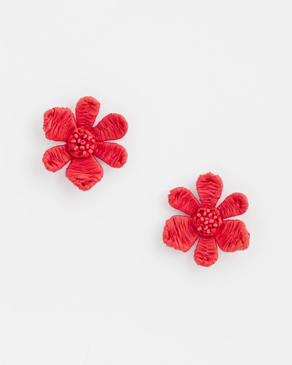 Chico's No Droop™ Coral Floral Stud Earrings