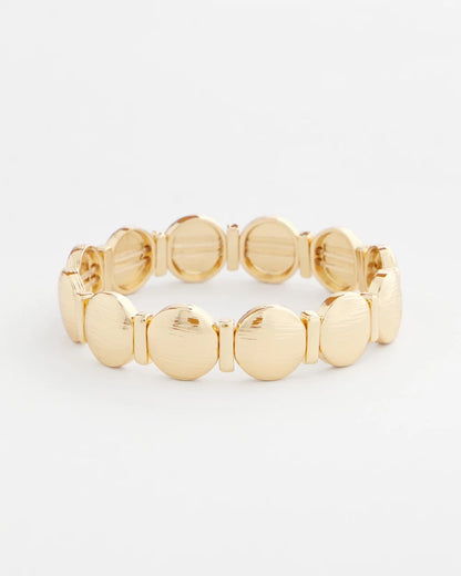 Chico's Textured Circle Stretch Bracelet