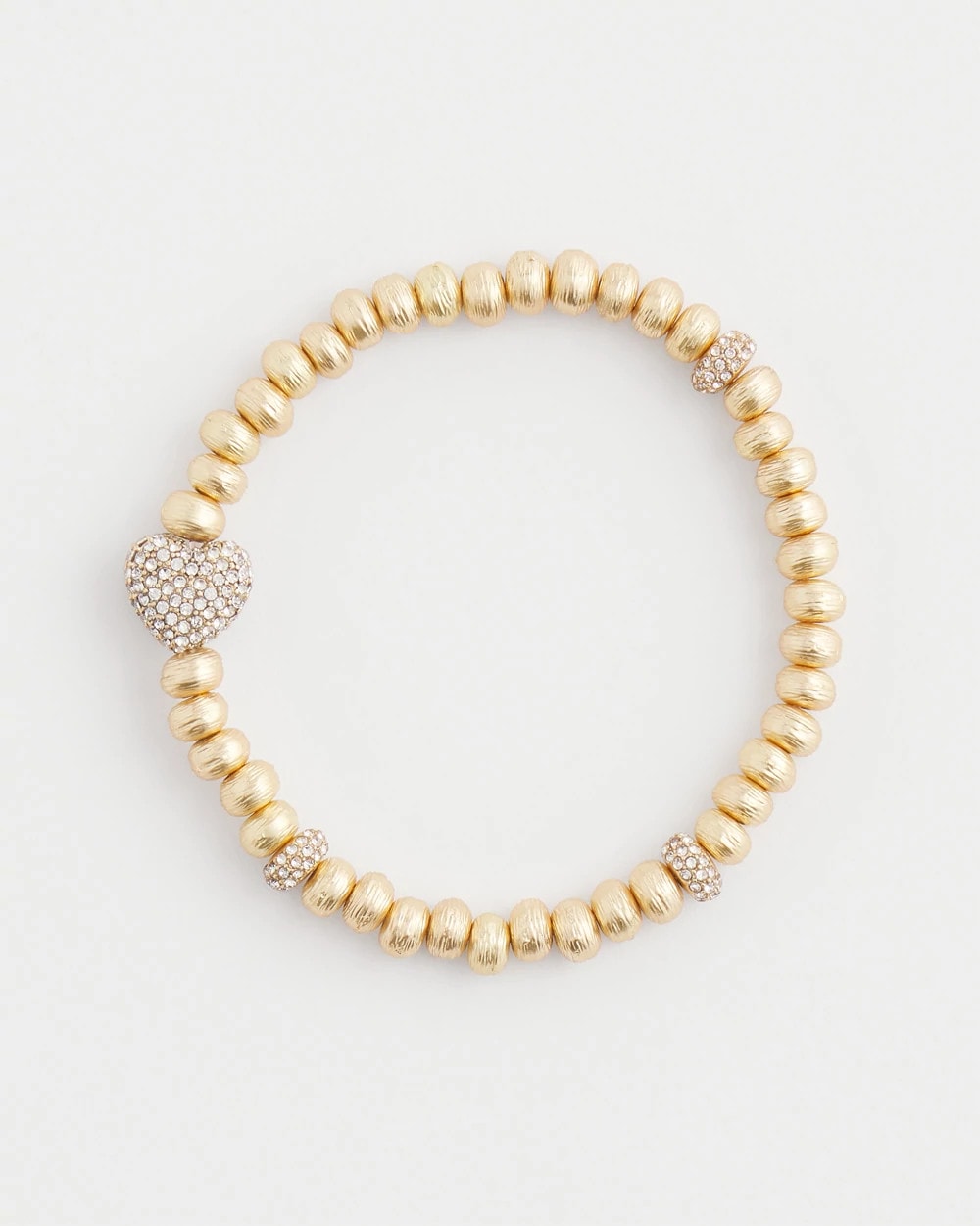 Chico's Gold Heart Stretch Bracelet