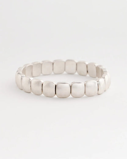 Chico's Silvertone Stretch Bracelet
