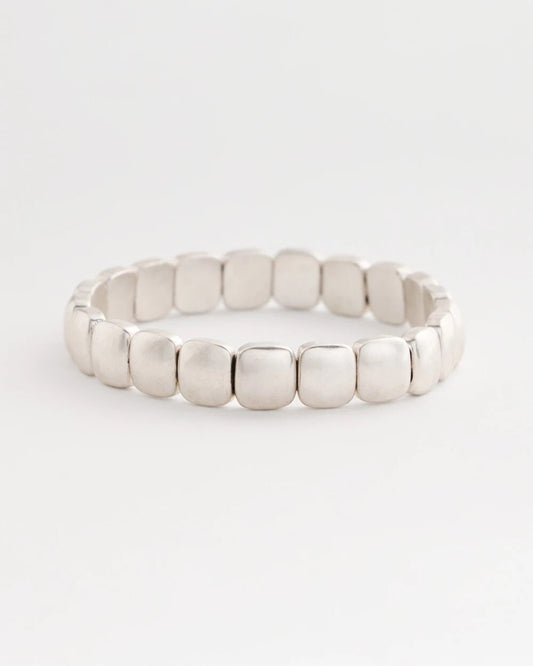 Chico's Silvertone Stretch Bracelet