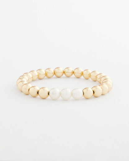 Chico's Goldtone Bead Stretch Bracelet