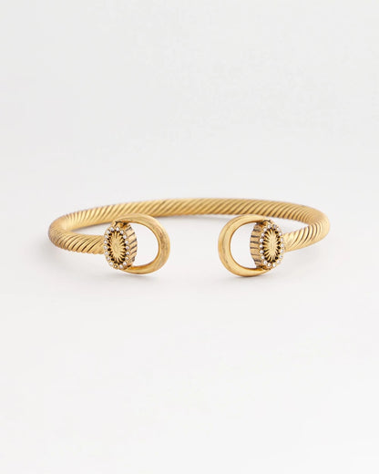 Chico's Equestrian Horsebit Goldtone Cuff Bracelet