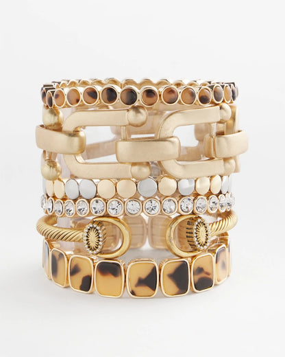 Chico's Equestrian Horsebit Goldtone Cuff Bracelet
