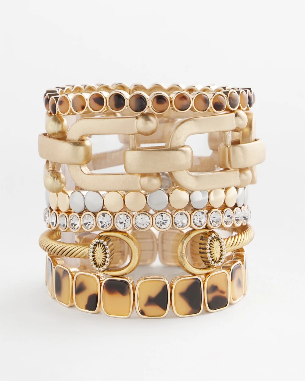 Chico's Tortoise Square Stretch Bracelet