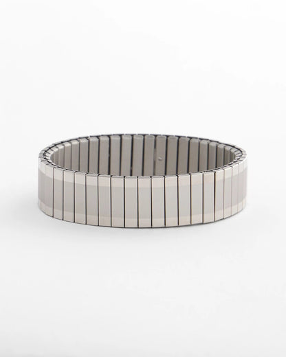 Chico's Silver Tone Stretch Watchband Bracelet