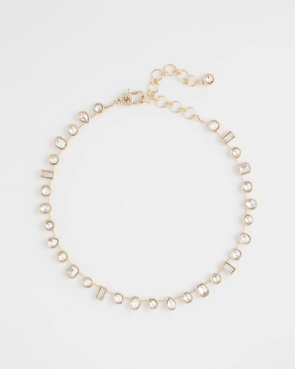 Chico's Bezel Set Short Goldtone Necklace