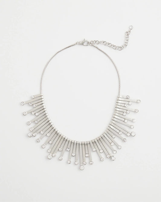 Chico's Chico’s Originals Silver Slice & Gem Bib