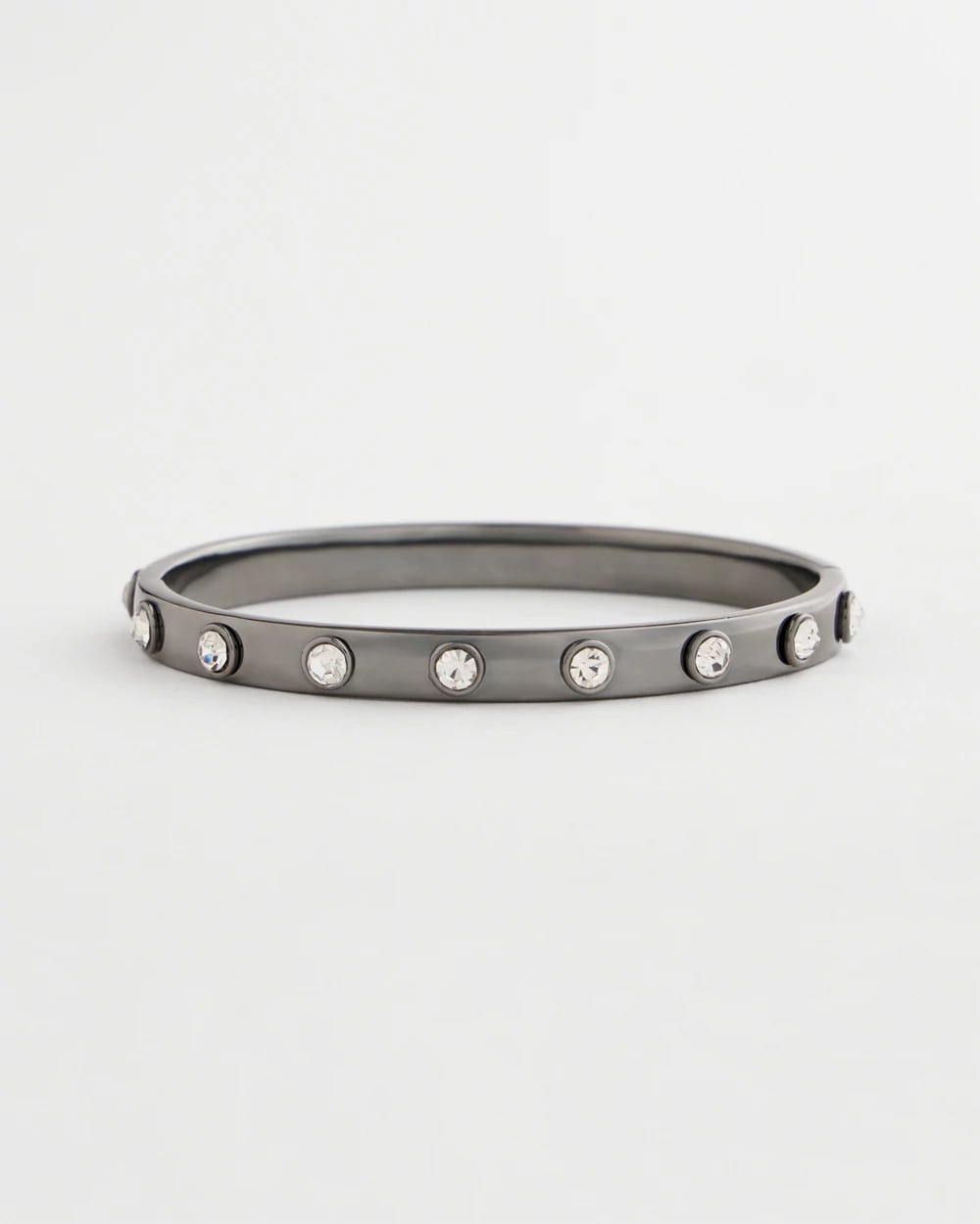 Chico's Hematite Rhinestone Tone Bangle