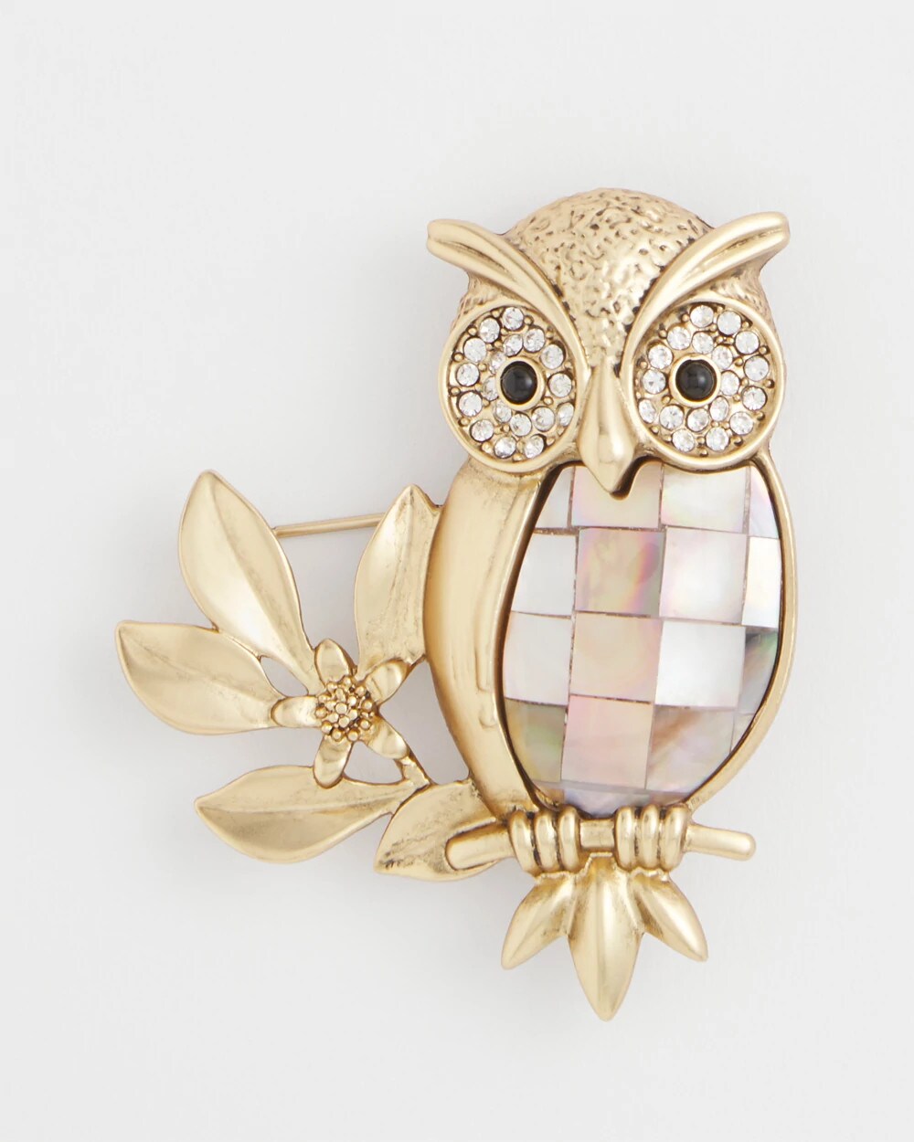 Chico's Goldtone Owl Brooch