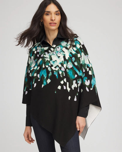 Chico's Convertible Knit Boatneck Poncho
