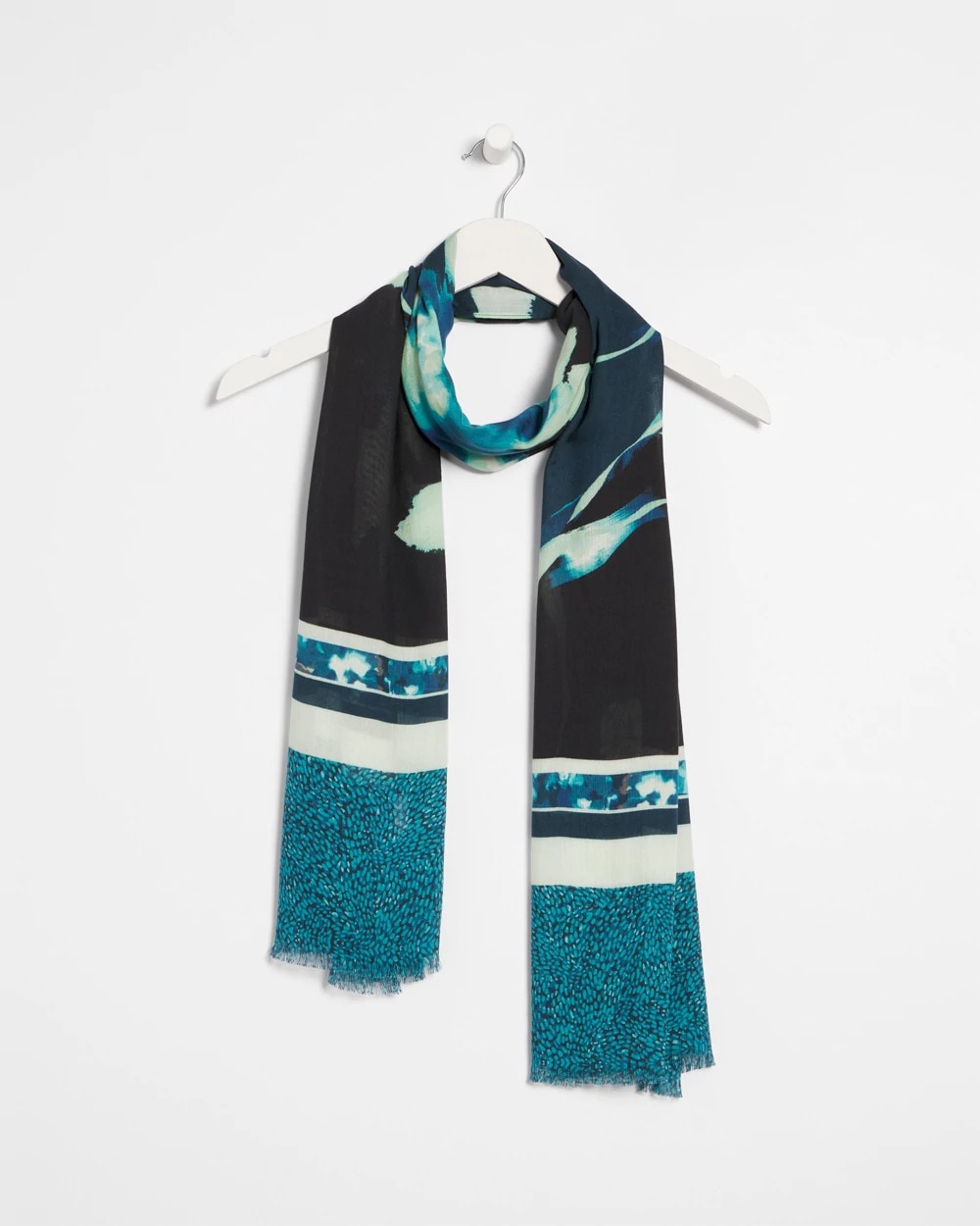 Chico's Glacier Colorblock Oblong Scarf