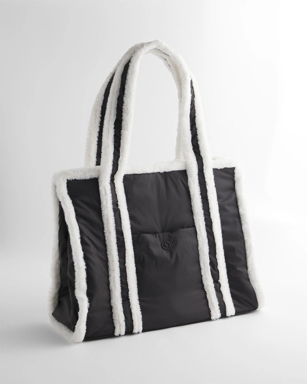 Chico's Faux Fur Sporty Tote Bag