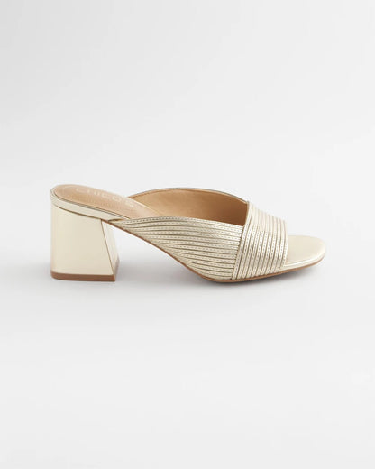 Chico's Vinia Metallic Rope Block Heels
