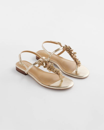 Chico's Sioux Flower T-Strap Sandals
