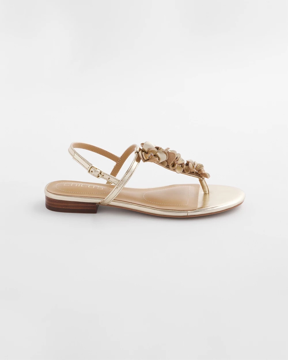 Chico's Sioux Flower T-Strap Sandals