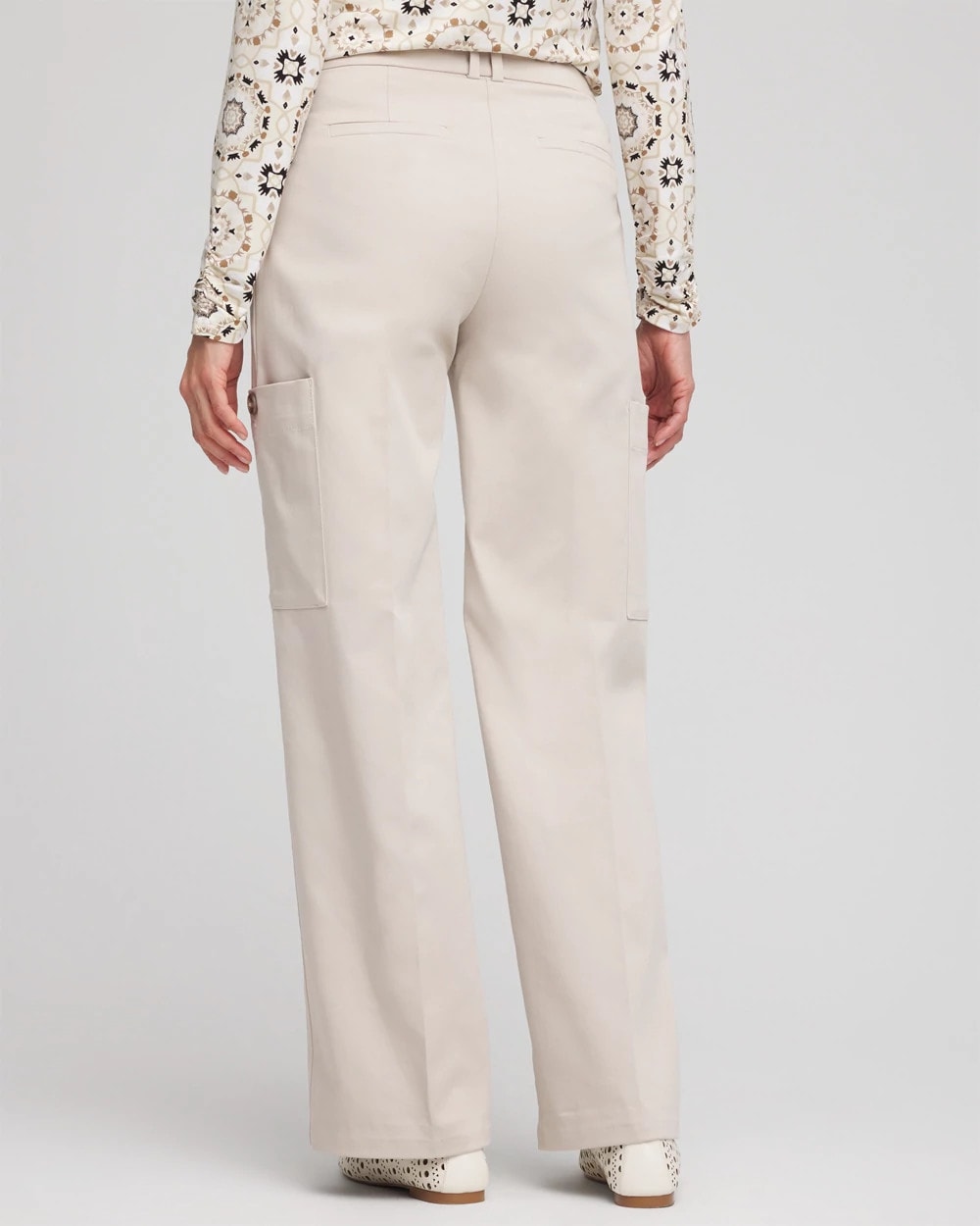 Chico's Petite Sateen Cargo Pants