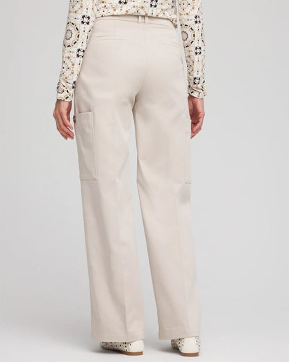 Chico's Petite Sateen Cargo Pants