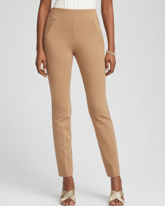 Chico's Petite Juliet Slim Trim Detail Ankle Pants