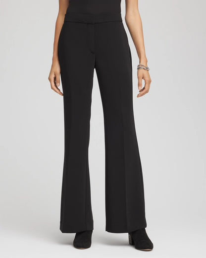 Chico's Petite Crepe Flared Trouser Pants